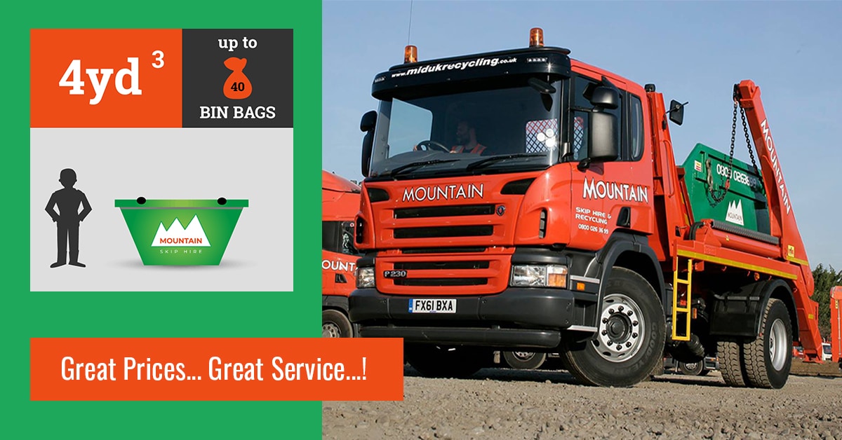4 Yard Skip Hire Mountain Skip Hire