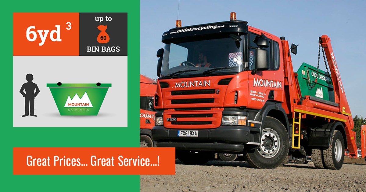 6 Yard Skip Hire Mountain Skip Hire
